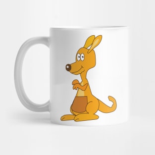 Orange baby kangaroo doodle drawing Mug